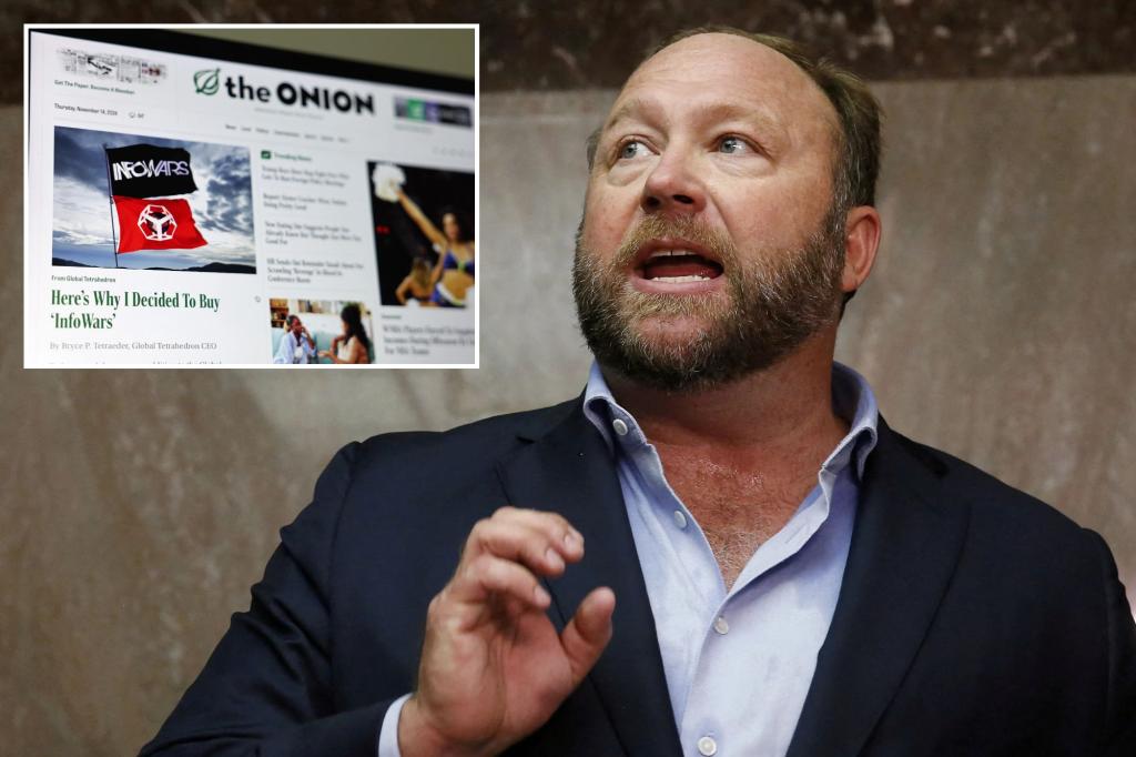 Company Associated With Alex Jones Challenges Onion's Infowars Deal: 'Secret Bid Scams'